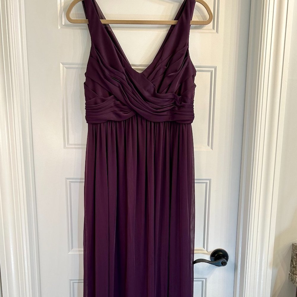 David's Bridal Size 10, Deep Plumb, Bridesmaid/Mother of the Bride Gown